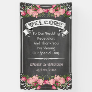 trouwbord banner, bord voor bruiloft spandoek