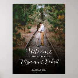 Trouwbord Foto: Personaliseer uw droomhuwelijk Poster