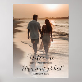 Trouwbord Foto: Personaliseer uw droomhuwelijk Poster