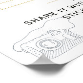 Trouwbord met winterbloemen voor het fotogastenboe poster (Hoek)