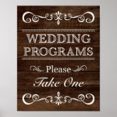Trouwbord – Trouwprogramma Rustic Trouwbord Poster (Voorkant)