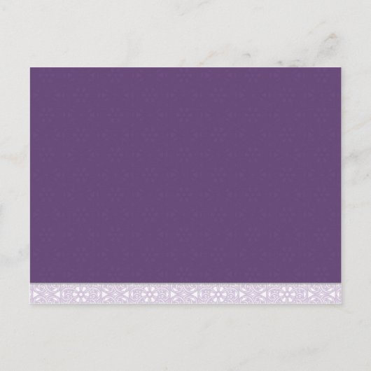 Trouwbruid Bewaar de datum Paarse Kaart (Achterkant)