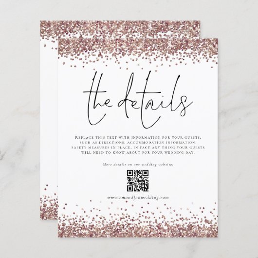 Trouwbudget Details QR-code Script Bijlage (Voorkant / Achterkant)
