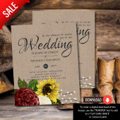 Trouwbudget met Thema Burgundy en Zonnebloemen