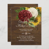 Trouwbudget met tulp en zonnebloem thema (Voorkant / Achterkant)