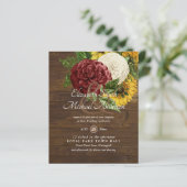 Trouwbudget met tulp en zonnebloem thema (Staand voorkant)