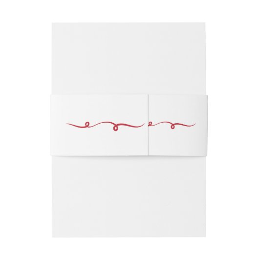 Trouwbuikband grillige hand getekend Frans Uitnodigingen Wikkel (Achterkant Voorbeeld)