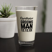 Trouwcadeau Bierglas Bruidsjonker Naam Glas