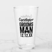 Trouwcadeau Bruidsjonker Bierglas Glas (Voorkant)