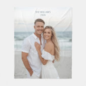 Trouwcadeau fleece deken op maat voor pasgehuwden (Voorkant)