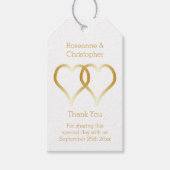 Trouwcadeau Label Gouden Harten Cadeaulabel (Voorkant)