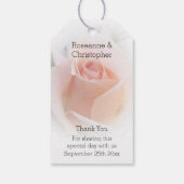 Trouwcadeau Label Perzik Rosebud Roze Cadeaulabel (Achterkant)