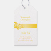 Trouwcadeau Labels Yellow Butterfly Cadeaulabel (Achterkant)