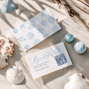Trouwcadeau QR-code van Seashell Informatiekaartje