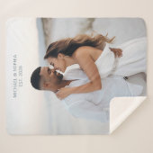 Trouwcadeau Sherpa Deken Custom paar geschenken (Voorkant (horizontaal))