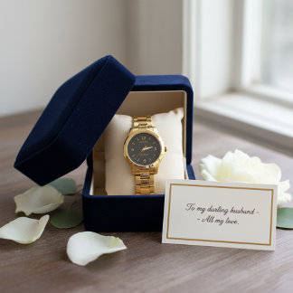 Trouwcadeau voor de bruidegom op maat Elegant gou Horloge