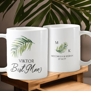 Trouwcadeau voor de getuige van de bruidegom met p koffiemok