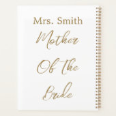 Trouwcadeau voor de moeder van de bruid in goud wi planner (Achterkant)