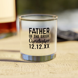 Trouwcadeau voor de Vader van de Bruid Whiskeyglas Whisky Glas