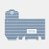 Trouwcadeautjesdoos met marineblauw en witte strep bedankdoosjes (Uitgevouwen)
