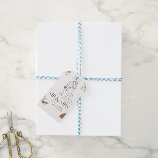 Trouwcadeauttas Cadeaulabel (Met Touw)