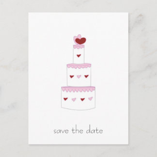 Trouwcake "Save the Date" ansichtkaart Aankondigingskaart