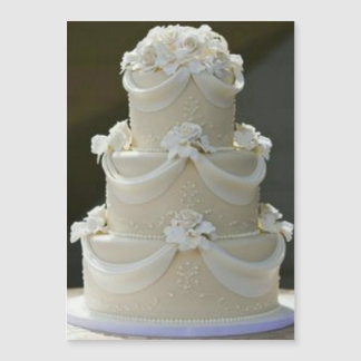 Trouwcake save the date  magnetische uitnodiging