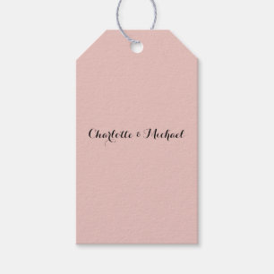 Trouwcalligrafie Elegante Roze Goud Eenvoudige Naa Cadeaulabel