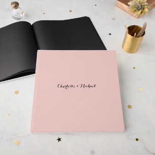 Trouwcalligrafie Elegante Roze Goud Eenvoudige Naa Gastenboek