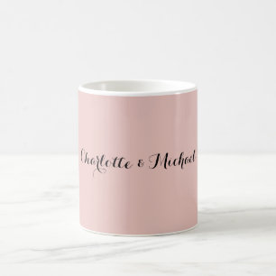 Trouwcalligrafie Elegante Roze Goud Eenvoudige Naa Koffiemok