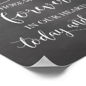 Trouwceremonie bord ter nagedachtenis aan dierbare poster (Hoek)