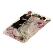 Trouwceremonie bruid en bruidegom in Victoriaanse  Magneet (Linkerzijde)