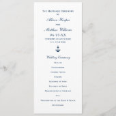 Trouwceremonie met maritiem anker programma (Voorkant)