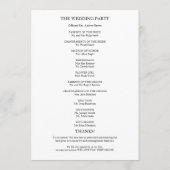 Trouwceremonie Orde van Dienst Programma Chic (Achterkant)