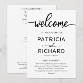 Trouwceremonie Orde van Dienst Programma Chic (Voorkant / Achterkant)