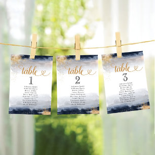 Trouwceremonie Tafel Zitplaats Grafiek in Navy en