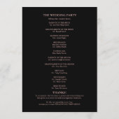 Trouwceremonie Volgorde van de Dienst Elegant Prog Programma (Achterkant)