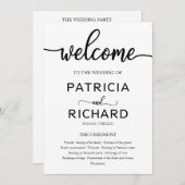 Trouwceremonie Volgorde van Service Programma Chic (Voorkant / Achterkant)