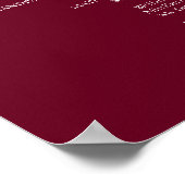 Trouwceremonieprogramma Burgundy Marsala Poster (Hoek)