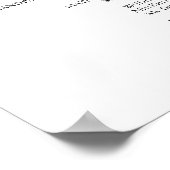 Trouwceremonieprogramma Chic Script Poster (Hoek)