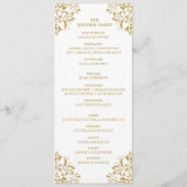 Trouwceremonieprogramma Nadine -Theelengte (Goud) Programma (Achterkant)