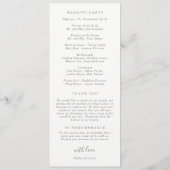 Trouwceremonieprogramma Navy Blush #NBC Programma (Achterkant)