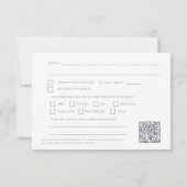 Trouwchrysant witte bruiloft RSVP QR-code (Achterkant)