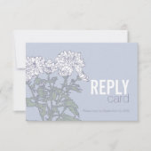 Trouwchrysant witte bruiloft RSVP QR-code Kaartje (Voorkant)