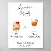 Trouwcocktails - zijn en haar kenmerkende Poster (Voorkant)