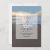 Trouwcode Oceaan Strand Zomer QR Code Bruiloft Kaart (Voorkant)