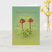 Trouwdag, 4e, Rode Rubra Tulpen Kaart (Gele Bloem)