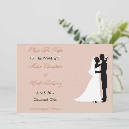 Trouwdag Aankondiging voor Bruid en Bruidegom (Staand voorkant)