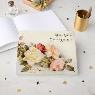 Trouwdag Antieke Tuin Roos Bloemen Gastenboek