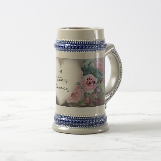 trouwdag bierpul (Voorkant rechts)